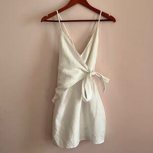 Free People x TJD White Wrap Mini Dress sz 8